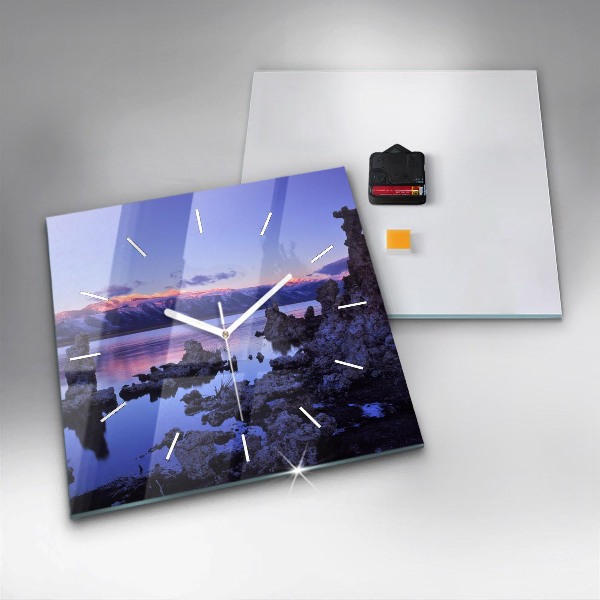 Szögletes fali üvegóra Kaliforniai tó