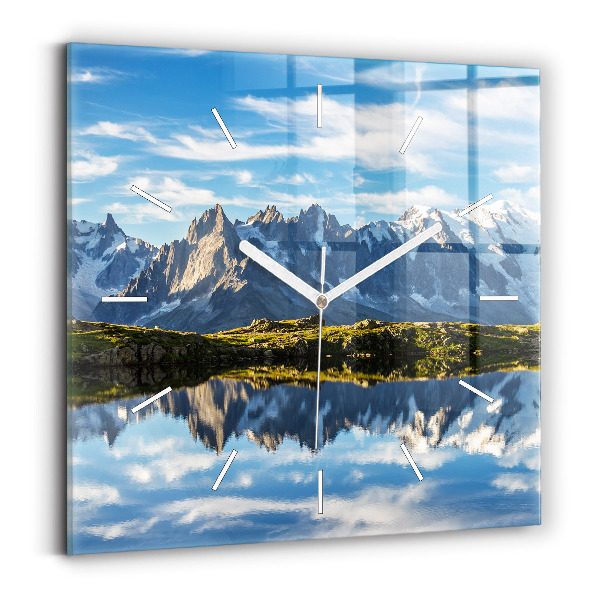 Szögletes fali üvegóra Chamonix-völgy, francia Alpok