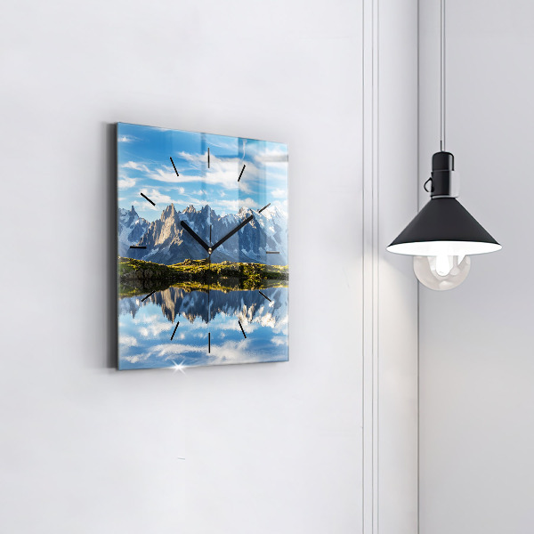 Szögletes fali üvegóra Chamonix-völgy, francia Alpok