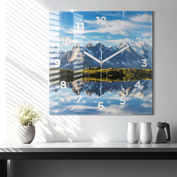 Szögletes fali üvegóra Chamonix-völgy, francia Alpok