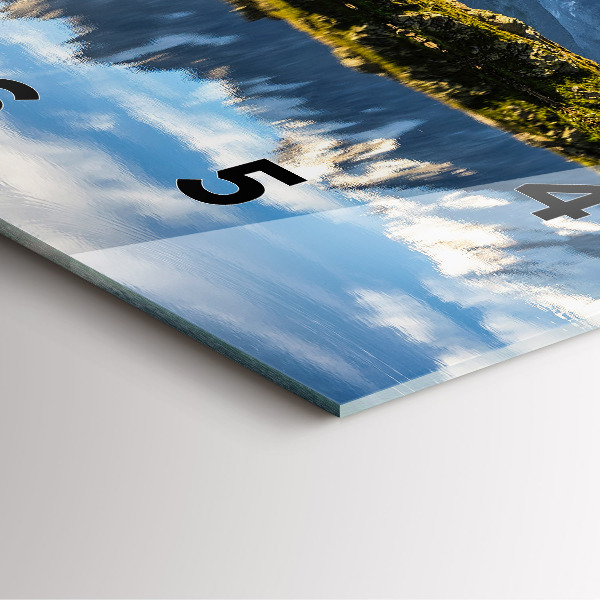 Szögletes fali üvegóra Chamonix-völgy, francia Alpok