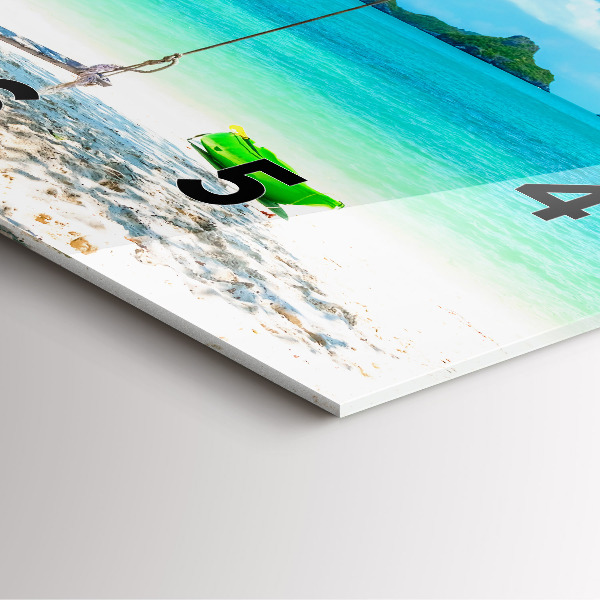 Szögletes fali üvegóra Napos sziget Thaiföld