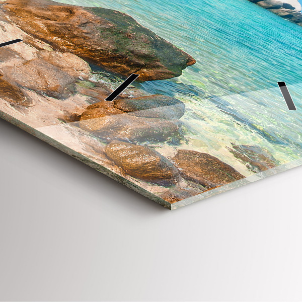 Szögletes fali üvegóra Gyönyörű tengerpart Thaiföldön