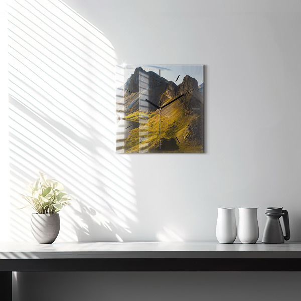 Szögletes fali üvegóra Út Izlandon