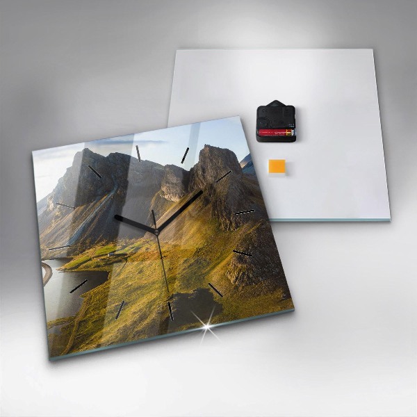 Szögletes fali üvegóra Út Izlandon