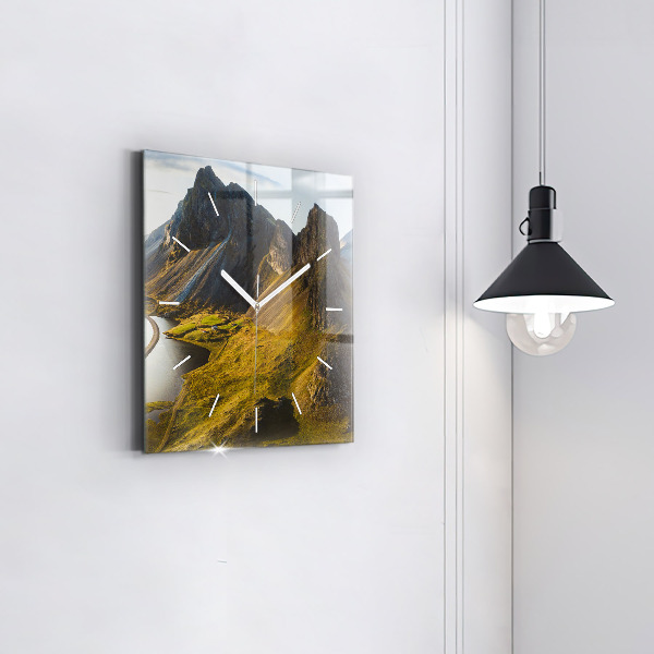 Szögletes fali üvegóra Út Izlandon