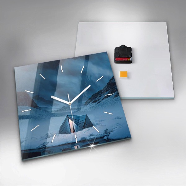 Szögletes fali üvegóra Sátor Izland hegyei között