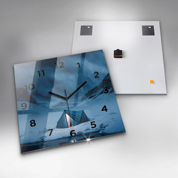 Szögletes fali üvegóra Sátor Izland hegyei között