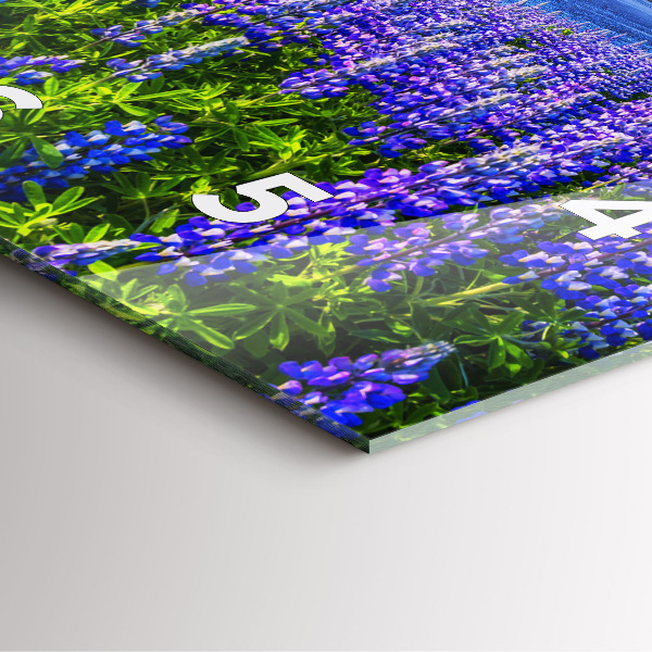 Szögletes fali üvegóra Hegyekre néző Izland