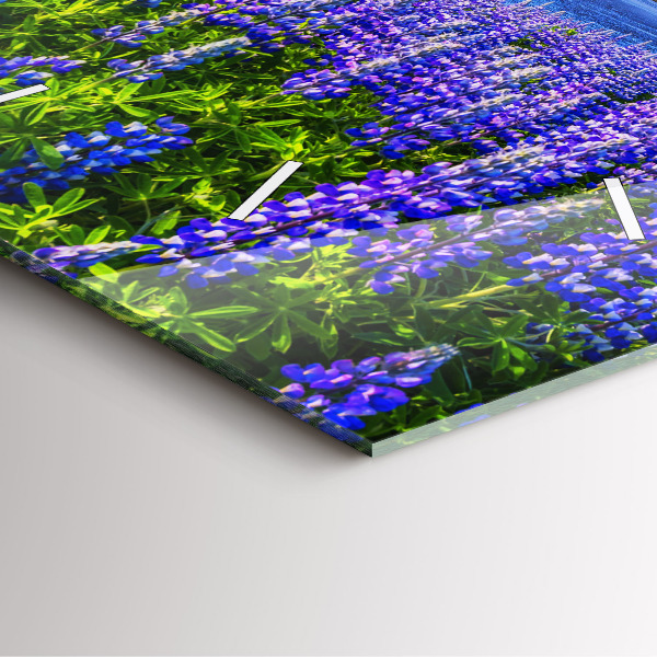 Szögletes fali üvegóra Hegyekre néző Izland