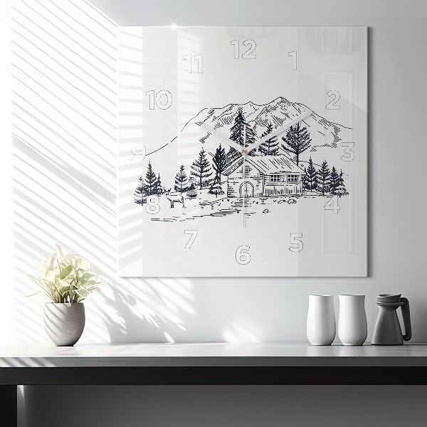 Szögletes fali üvegóra Rajzfilm város