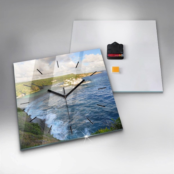 Szögletes fali üvegóra Óceán partja