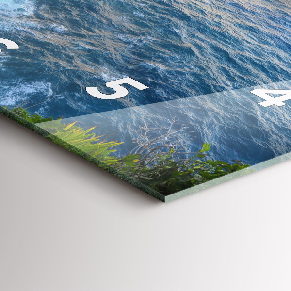 Szögletes fali üvegóra Óceán partja