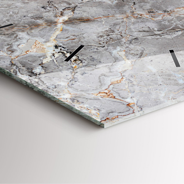 Szögletes fali üvegóra Szürke gránit márvány