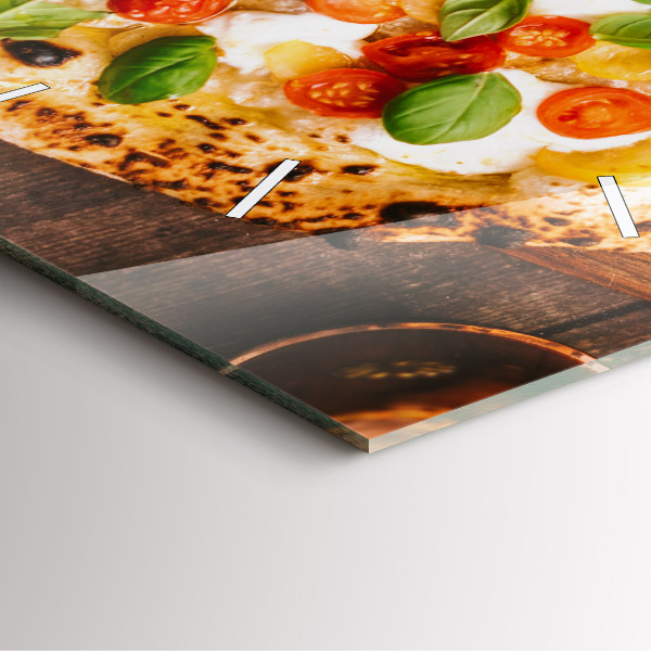 Szögletes fali üvegóra Olasz pizza