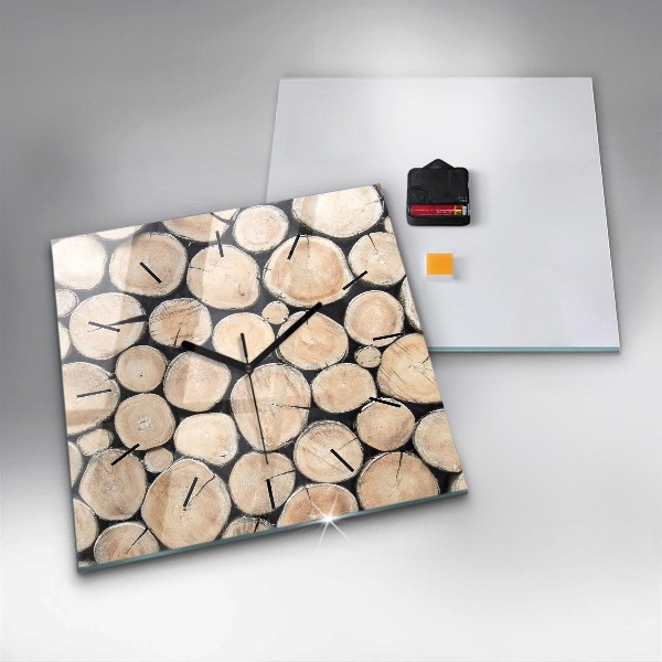 Szögletes fali üvegóra Fatuskákat vágni