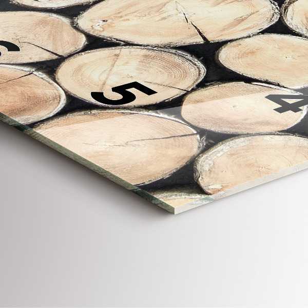 Szögletes fali üvegóra Fatuskákat vágni