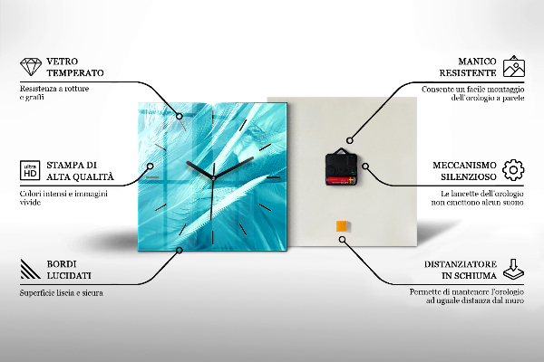 Szögletes fali üvegóra Világtérkép