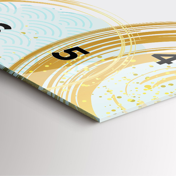 Szögletes fali üvegóra Dekoratív minta