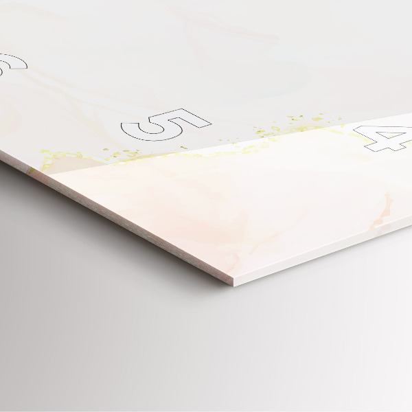 Szögletes fali üvegóra Akvarell márvány