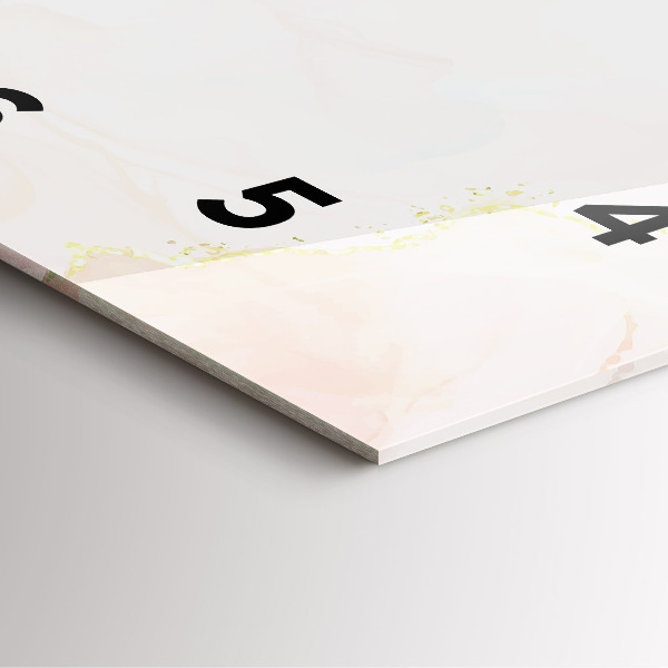 Szögletes fali üvegóra Akvarell márvány