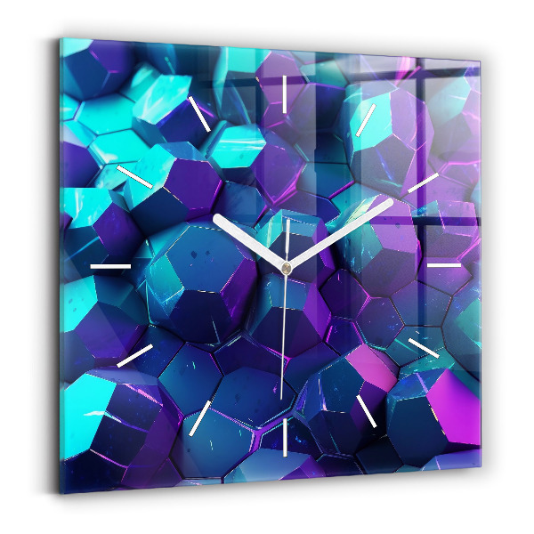 Szögletes fali üvegóra Geometriai figurák