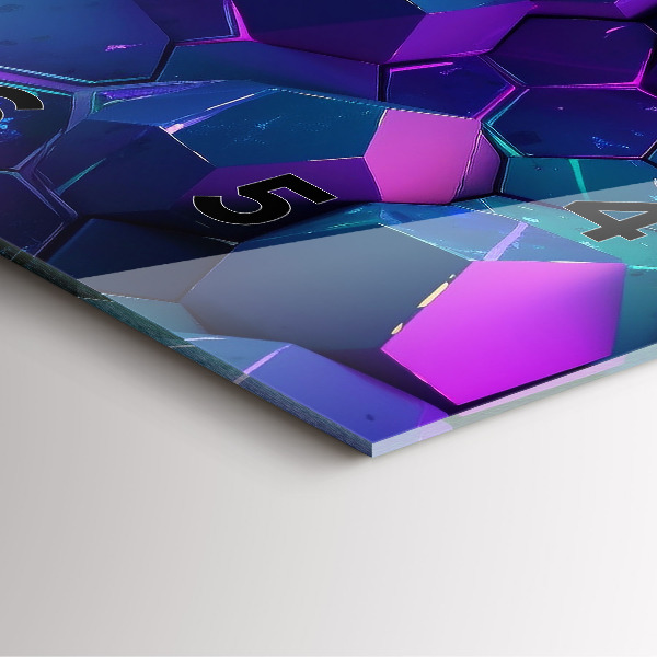 Szögletes fali üvegóra Geometriai figurák