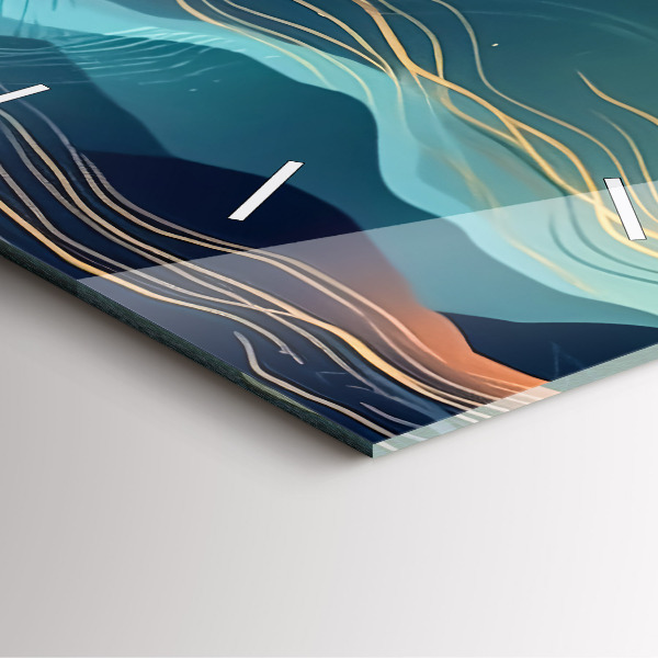 Szögletes fali üvegóra Hegyi táj