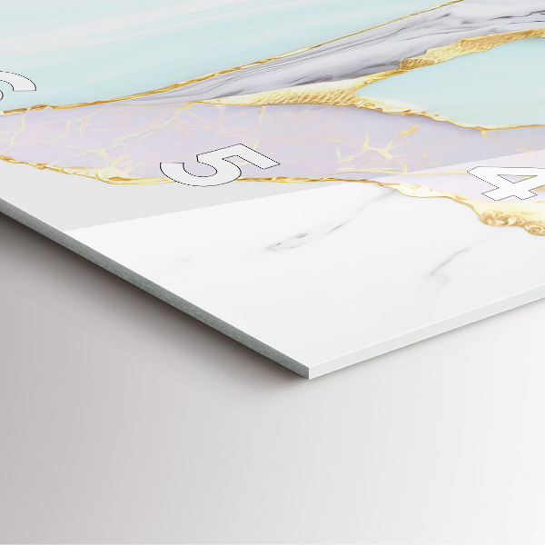 Szögletes fali üvegóra Márvány minta