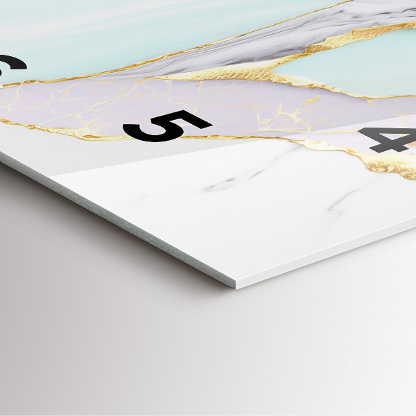 Szögletes fali üvegóra Márvány minta