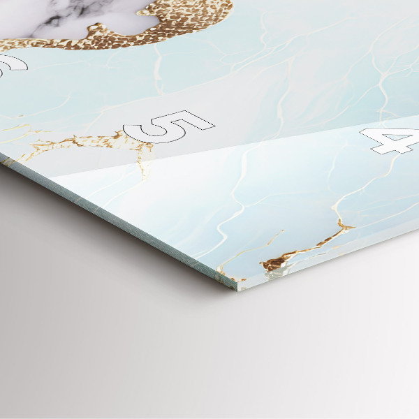 Szögletes fali üvegóra Pasztell márvány