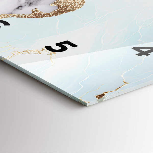 Szögletes fali üvegóra Pasztell márvány