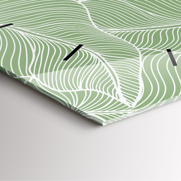 Szögletes fali üvegóra Természetes mintát hagy