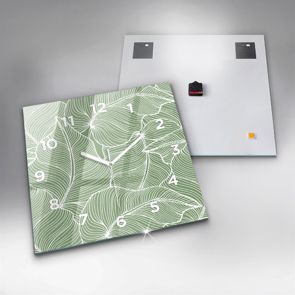 Szögletes fali üvegóra Természetes mintát hagy