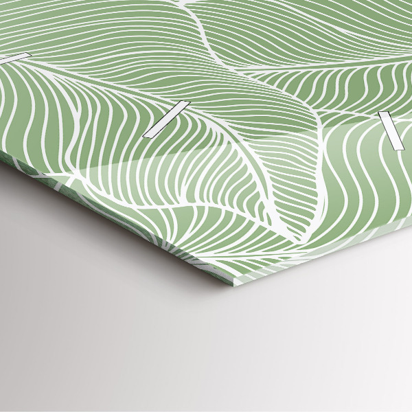 Szögletes fali üvegóra Természetes mintát hagy