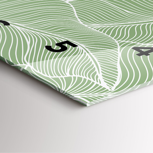 Szögletes fali üvegóra Természetes mintát hagy