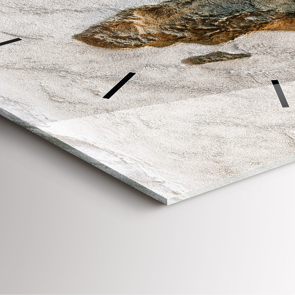 Szögletes fali üvegóra Régi világtérkép