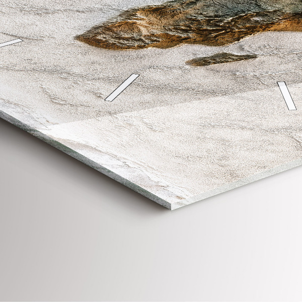 Szögletes fali üvegóra Régi világtérkép