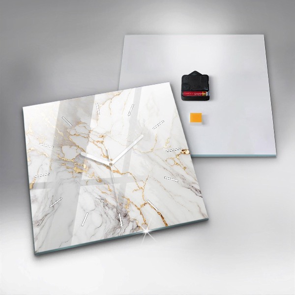 Szögletes fali üvegóra Dekoratív márvány