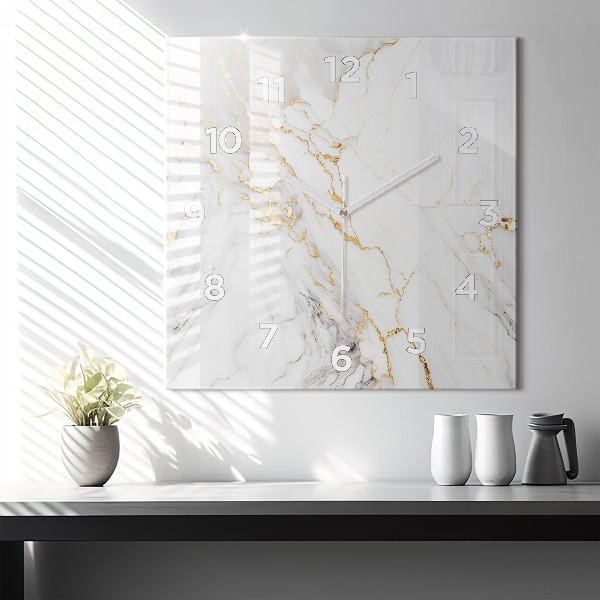 Szögletes fali üvegóra Dekoratív márvány