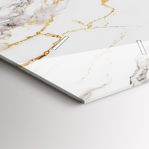 Szögletes fali üvegóra Dekoratív márvány