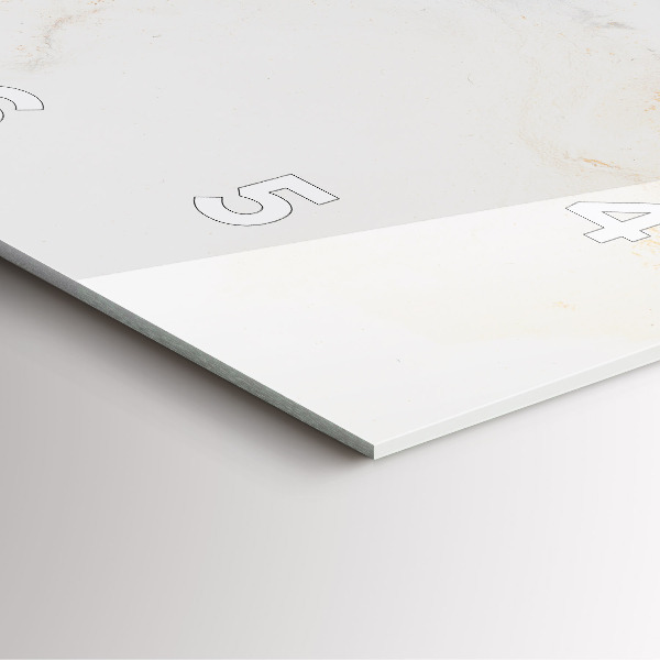 Szögletes fali üvegóra Művészi márvány