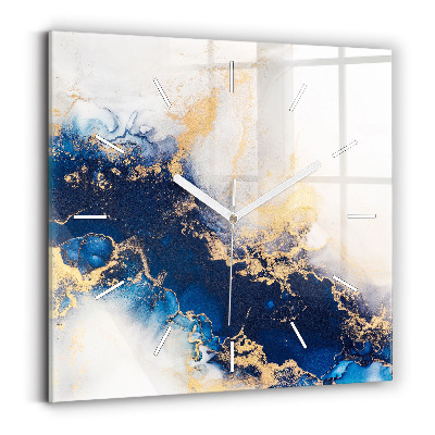 Szögletes fali üvegóra Márvány minta