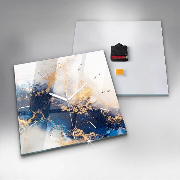 Szögletes fali üvegóra Márvány minta