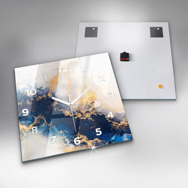 Szögletes fali üvegóra Márvány minta