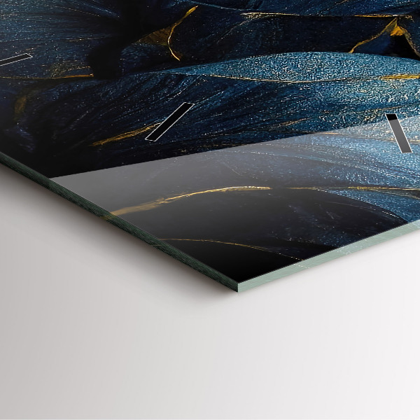 Szögletes fali üvegóra Dekoratív virágok