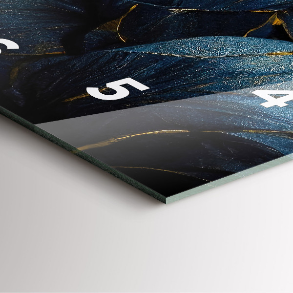 Szögletes fali üvegóra Dekoratív virágok