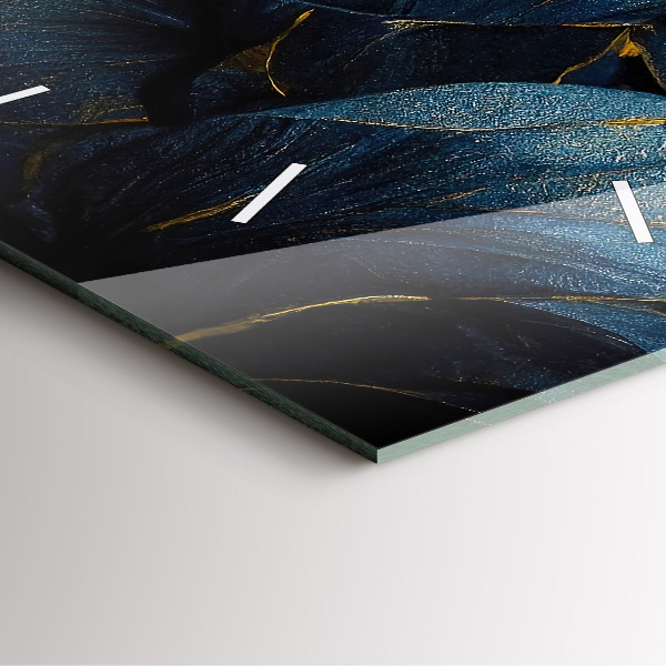 Szögletes fali üvegóra Dekoratív virágok