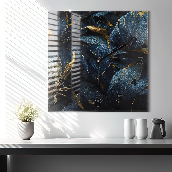 Szögletes fali üvegóra Dekoratív virágok