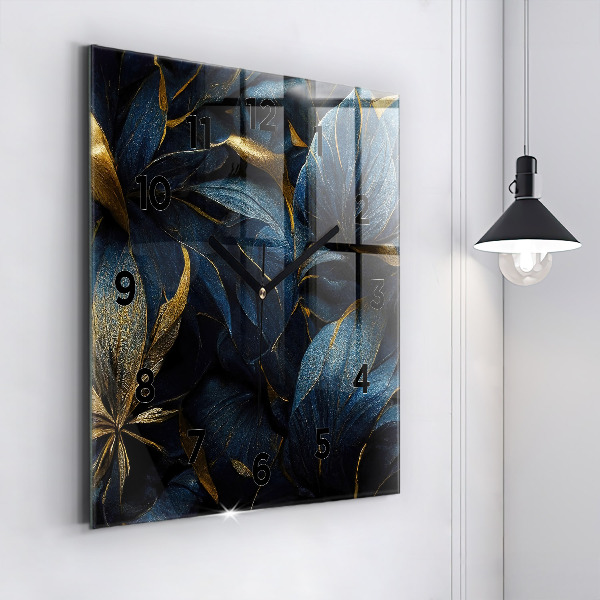 Szögletes fali üvegóra Dekoratív virágok